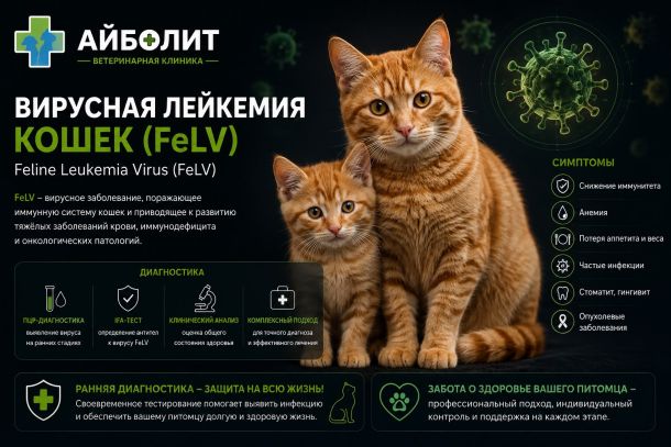 Вирусная лейкемия кошек (Feline Leukemia Virus, FeLV)